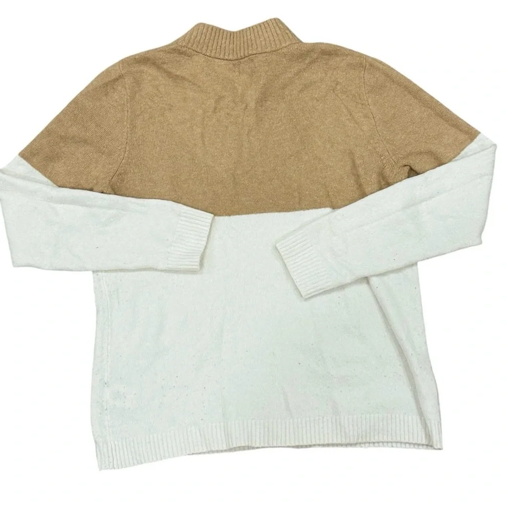 J. Crew Sweater Quarter Zip Sweater Women's Medium Gold Zipper